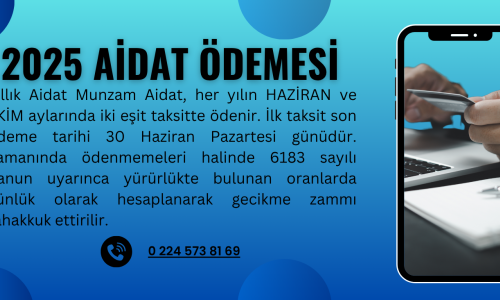 2025 Yılı Oda Aidatları Hakkında Önemli Duyuru