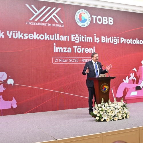 Mesleki eğitimi güçlendirmek için TOBB ve YÖK’ten işbirliği