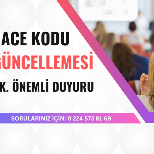 NACE Kodu Güncellemesi Hakkında Duyuru!